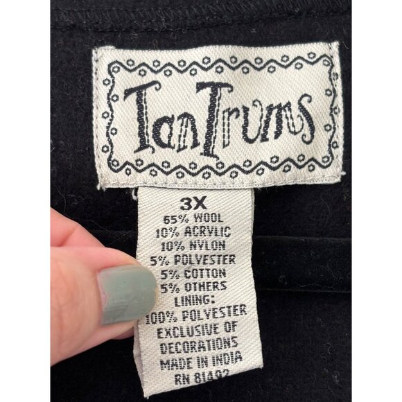 Tantrums Womens Floral Embroidered Wool Blend Vest 3X - Picture 4 of 13